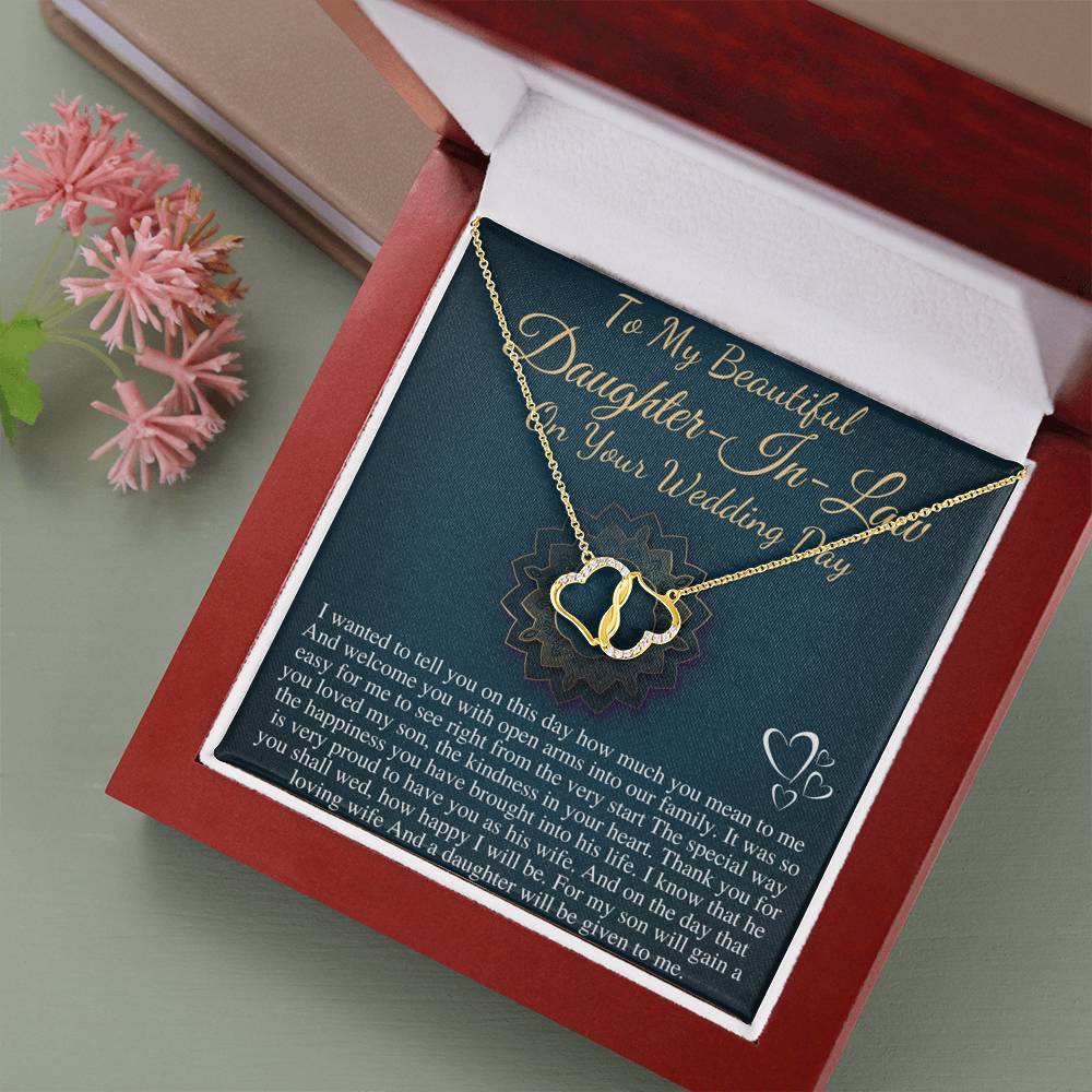 To Our Daughter-In-Law Gift On Wedding Day, Future Daughter In Law Wedding Gift, Bride Gift From Mother & Father In Law,10K Solid Gold #0780