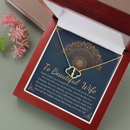 To My Wife Necklace, Anniversary Gift for Wife,Birthday Gift for Wife,Christmas Gift for Wife,Necklace for Wife,Gift for Wife Birthday #0803