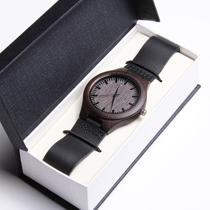 relax & unwind wooden watch