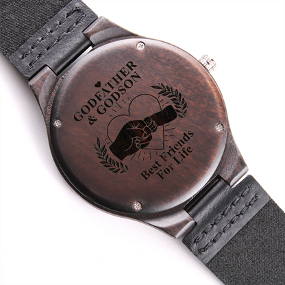 godfather and godson wooden watch