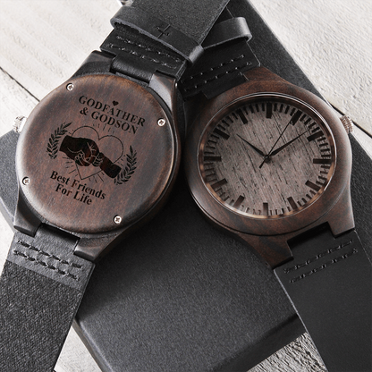 godfather and godson wooden watch