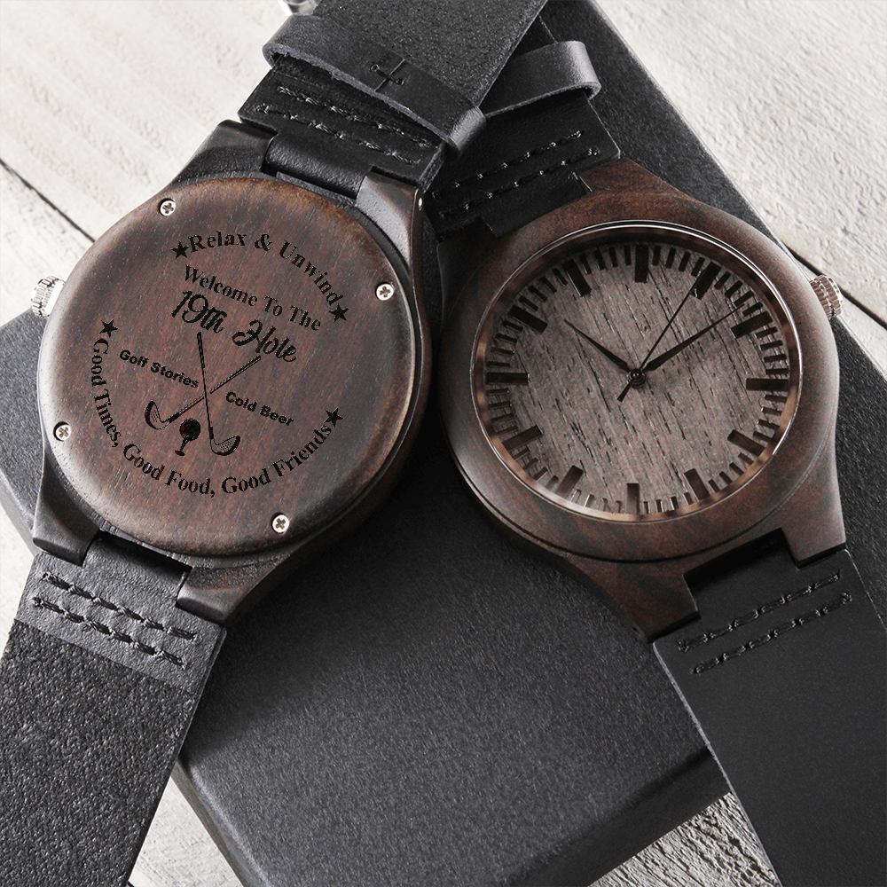 relax & unwind wooden watch