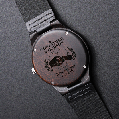 godfather and godson wooden watch
