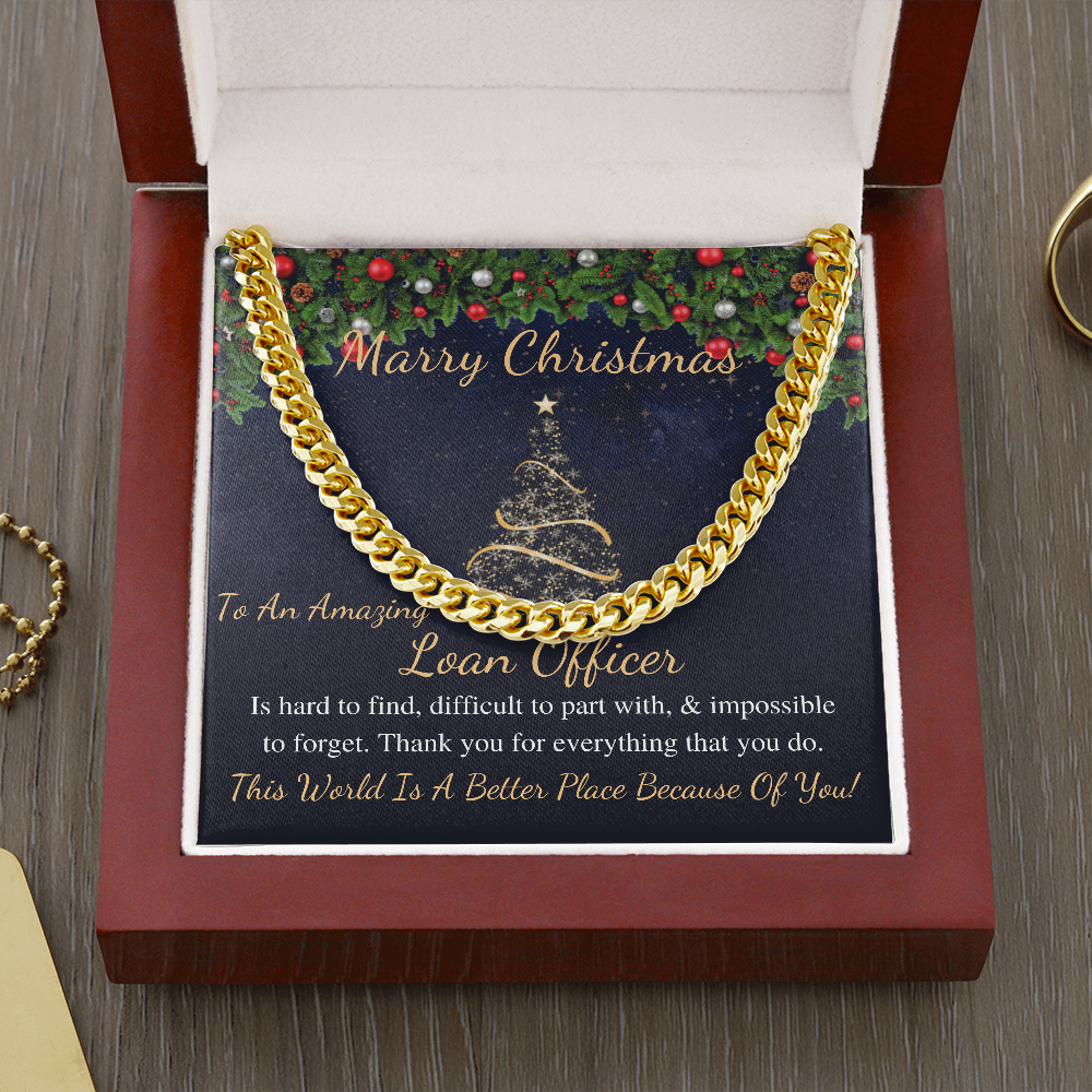 Loan Officer Christmas Gift For Man | Chain Necklace Gift for Loan Officer | Gift for Man Loan Officer,Christmas Gift For Loan Officer #0888