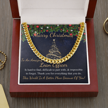 Loan Officer Christmas Gift For Man | Chain Necklace Gift for Loan Officer | Gift for Man Loan Officer,Christmas Gift For Loan Officer #0888