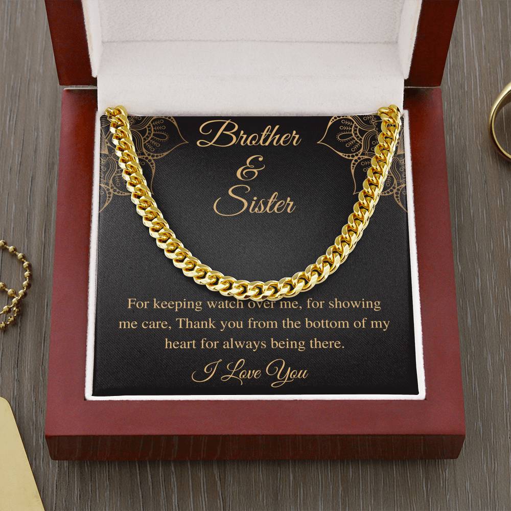 Brother Christmas Gift Chian Necklace, Christmas Gift for Brother from Sister, Personalized Brother Gifts, Teenage Brother,Thankgiving #0867