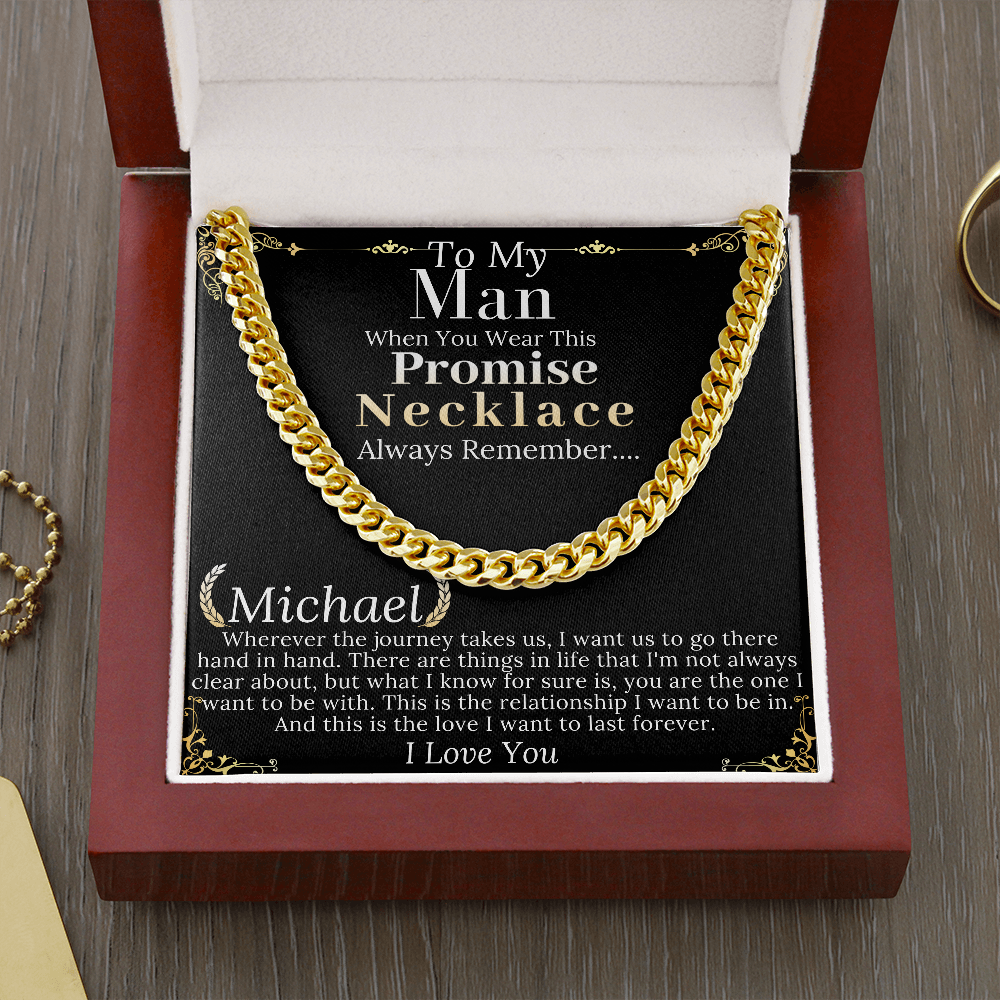 Promise Necklace for Him, Promise Gifts for Him, Promise Necklace for Boyfriend from Girlfriend, Love Gifts, Boyfriend Christmas Gift #0944