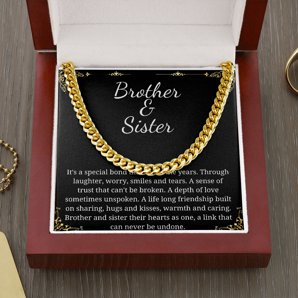 To My Brother, Birthday Gift For Brother from Sister, Curb Link Chain, Brother Sister Gifts, Gifts For Brother From Sister, Proud Of You