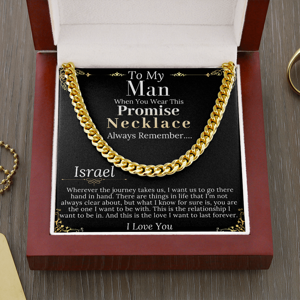 Promise Necklace for Him, Promise Gifts for Him, Promise Necklace for Boyfriend from Girlfriend, Valentine Gifts, Boyfriend Christmas Gift israel