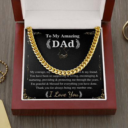 to my amazing dad chain necklace