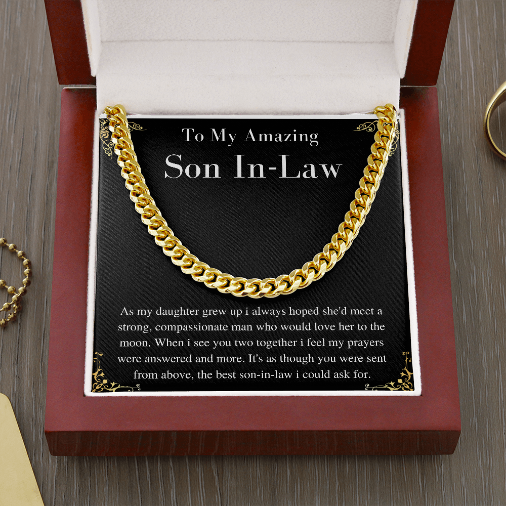 Gift for Son in law, Wedding gift, Son gift, gifts for him, chain from father in law , son in law birthday, Graduation gift for Wedding