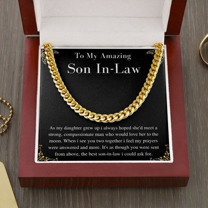 Gift for Son in law, Wedding gift, Son gift, gifts for him, chain from father in law , son in law birthday, Graduation gift for Wedding