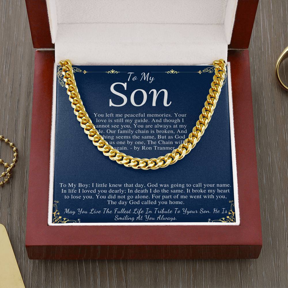 Christmas Gift For Son Gift, Keepsake Gift For Son, Son From Mom, From Dad To Son,Son Graduation Gift,Son Birthday Gift,Chain Necklace #0875