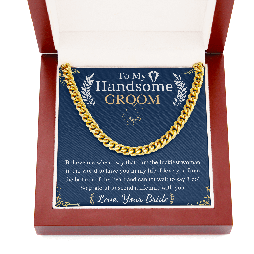 to my handsaome groom