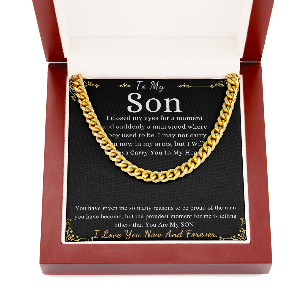Sentimental Son Gifts from Mom, Son Valentines Day Gift, Son Chain Necklace, Mother to Son Gifts, Son Birthday,Unique Gifts for Son from Dad