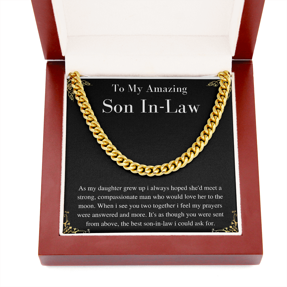 Gift for Son in law, Wedding gift, Son gift, gifts for him, chain from father in law , son in law birthday, Graduation gift for Wedding