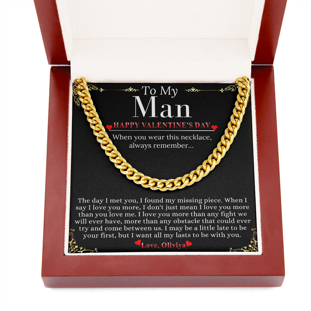 For Future Husband, Valentines Day Gift for him, Mens Cross Necklace, Boyfriend Promise Necklace, Newly Engaged Gif Necklace