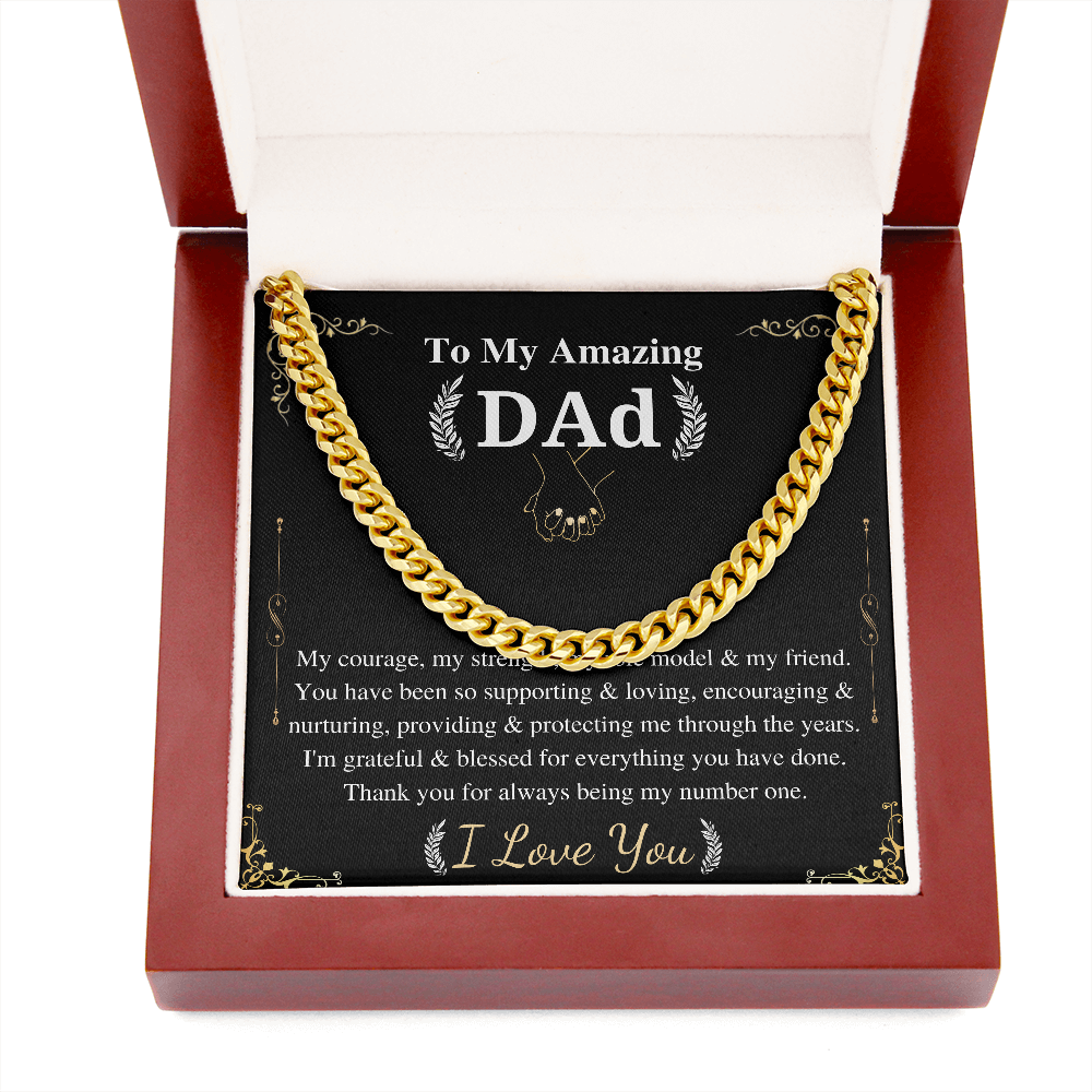 to my amazing dad chain necklace