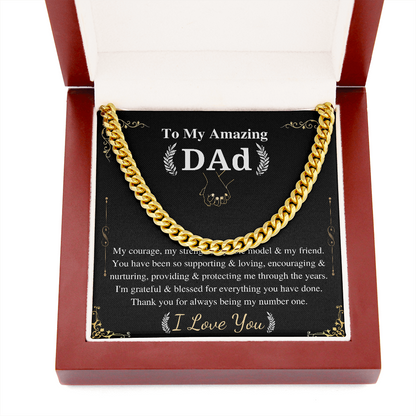 to my amazing dad chain necklace