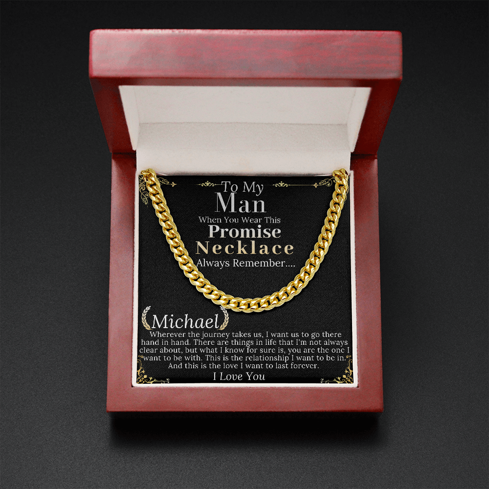 Promise Necklace for Him, Promise Gifts for Him, Promise Necklace for Boyfriend from Girlfriend, Love Gifts, Boyfriend Christmas Gift #0944
