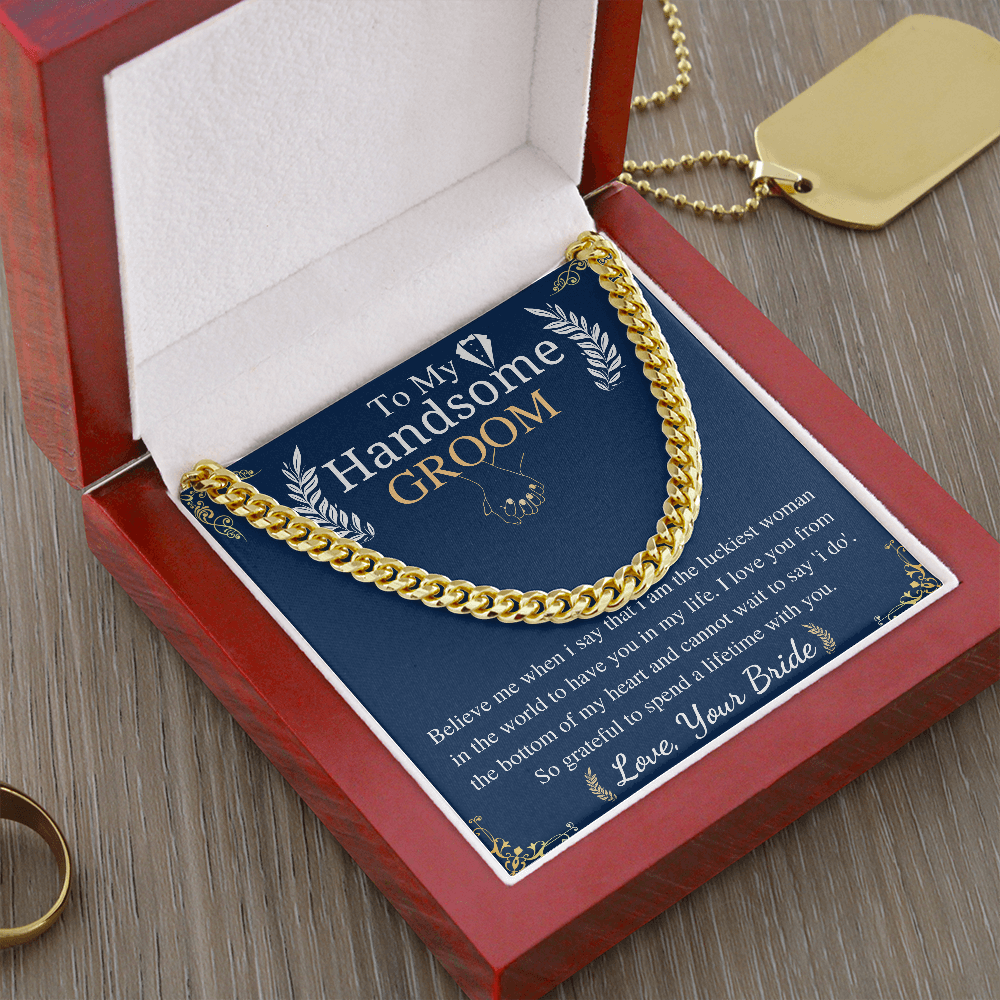 to my handsaome groom