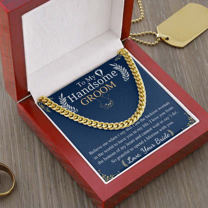 to my handsaome groom