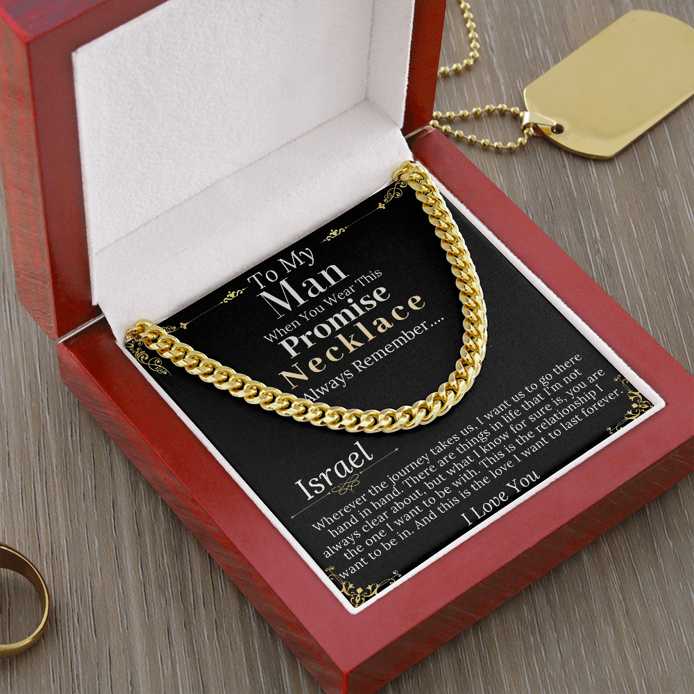 Promise Necklace for Him, Promise Gifts for Him, Promise Necklace for Boyfriend from Girlfriend, Valentine Gifts, Boyfriend Christmas Gift israel