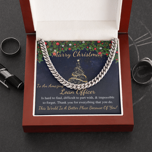 Loan Officer Christmas Gift For Man | Chain Necklace Gift for Loan Officer | Gift for Man Loan Officer,Christmas Gift For Loan Officer #0888