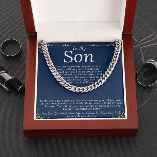 Christmas Gift For Son Gift, Keepsake Gift For Son, Son From Mom, From Dad To Son,Son Graduation Gift,Son Birthday Gift,Chain Necklace #0875