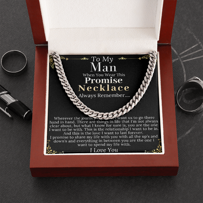 Promise Necklace for Him, Promise Gifts for Him, Promise Necklace for Boyfriend from Girlfriend, Love Gifts, Boyfriend Christmas Gift #0944 promise