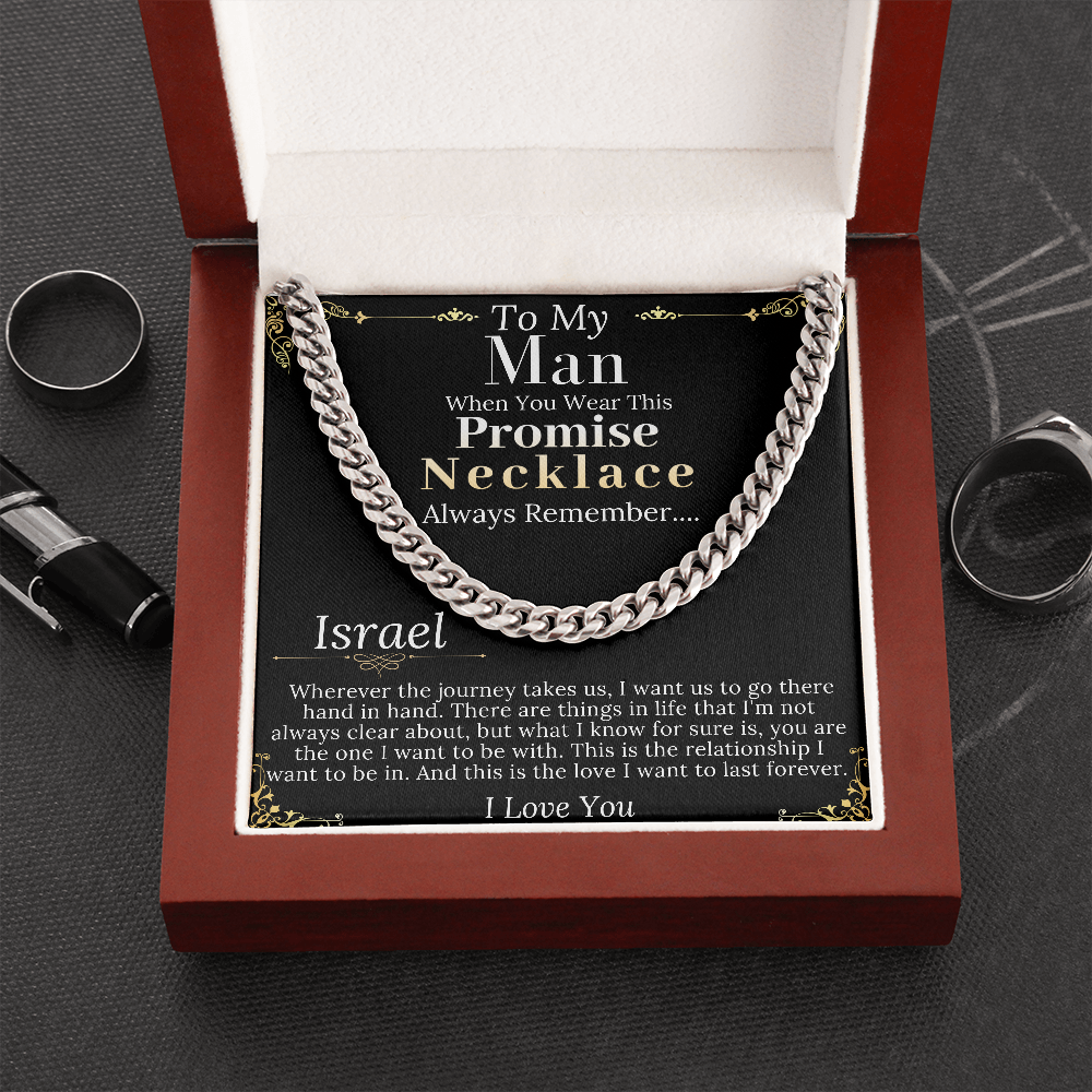 Promise Necklace for Him, Promise Gifts for Him, Promise Necklace for Boyfriend from Girlfriend, Valentine Gifts, Boyfriend Christmas Gift israel
