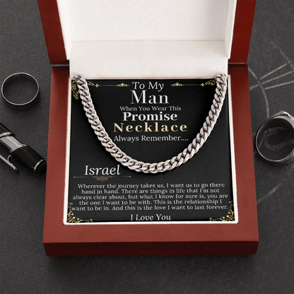 Promise Necklace for Him, Promise Gifts for Him, Promise Necklace for Boyfriend from Girlfriend, Valentine Gifts, Boyfriend Christmas Gift israel