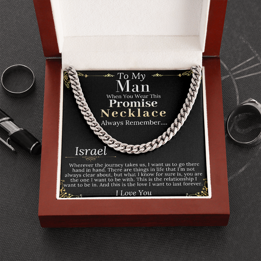 Promise Necklace for Him, Promise Gifts for Him, Promise Necklace for Boyfriend from Girlfriend, Valentine Gifts, Boyfriend Christmas Gift israel