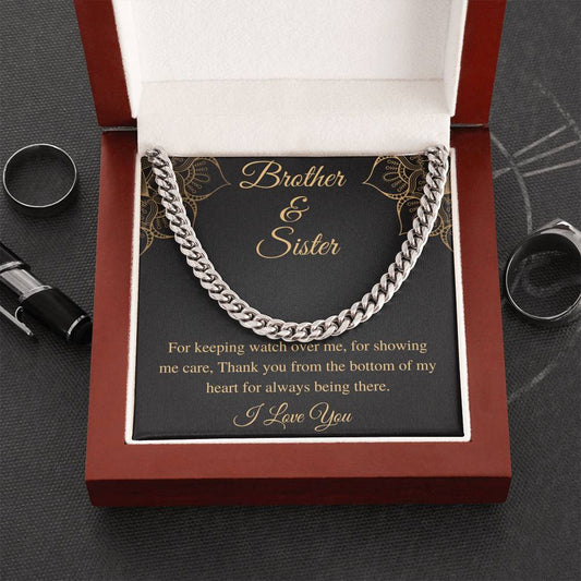 Brother Christmas Gift Chian Necklace, Christmas Gift for Brother from Sister, Personalized Brother Gifts, Teenage Brother,Thankgiving #0867