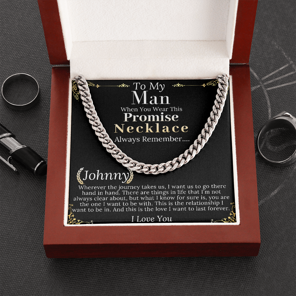Promise Necklace for Him, Promise Gifts for Him, Promise Necklace for Boyfriend from Girlfriend, Valentine Gifts, Boyfriend Christmas Gift johnny
