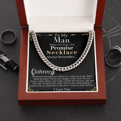 Promise Necklace for Him, Promise Gifts for Him, Promise Necklace for Boyfriend from Girlfriend, Valentine Gifts, Boyfriend Christmas Gift johnny