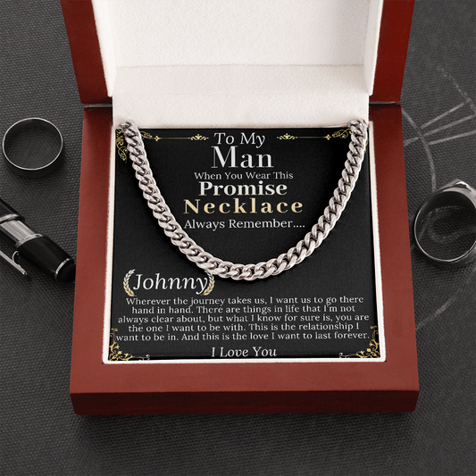 Promise Necklace for Him, Promise Gifts for Him, Promise Necklace for Boyfriend from Girlfriend, Valentine Gifts, Boyfriend Christmas Gift johnny