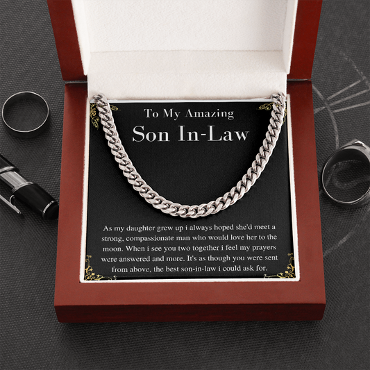 Gift for Son in law, Wedding gift, Son gift, gifts for him, chain from father in law , son in law birthday, Graduation gift for Wedding