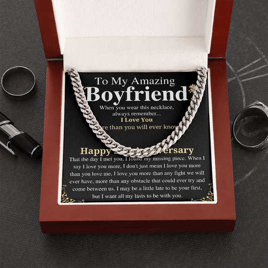 to my amazing boyfriend