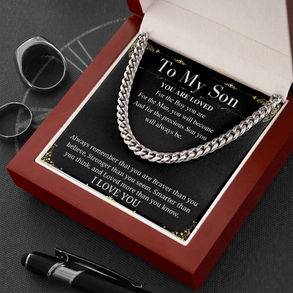 To My Son, Keepsake Gift For Son, Gift For Son From Mom, From Dad To Son, Son Graduation Gift, Son Birthday Gift, Chain Gifts For Son