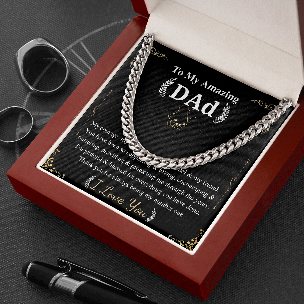 to my amazing dad chain necklace
