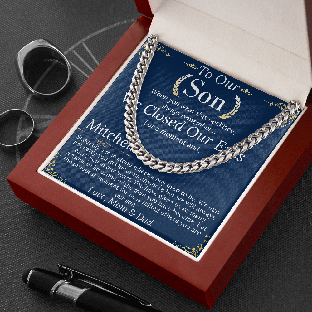 Son Christmas Gift, Sentimental Son Gifts from Mom, Son Chain Necklace, Mother to Son Gifts, Son Birthday, Gifts for Son from Mother #0974 mitchell