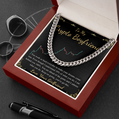 Boyfriend Chain Necklace gift , Boyfriend Birthday, Boyfriend Anniversary, Romantic Gift for Boyfriend, Gift for him