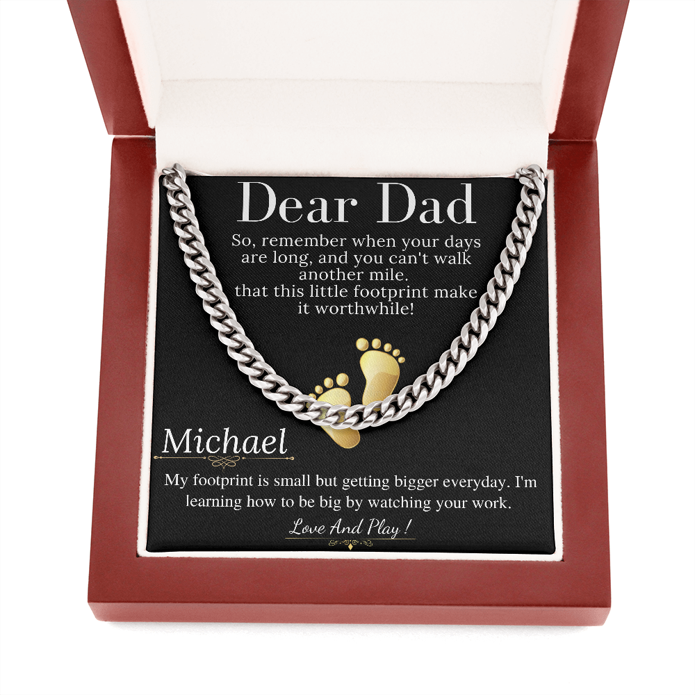 Daddy To Be Keepsake Gift From Baby Bump, Birthday Gift for New Dad, Pregnancy Gift For Husband,Chain for Dad to be, Christmas Gift #0918