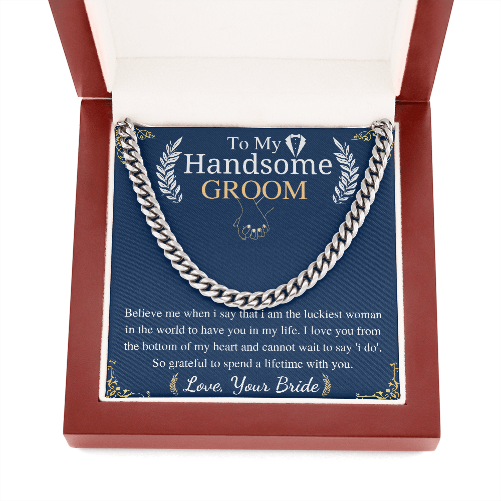 to my handsaome groom