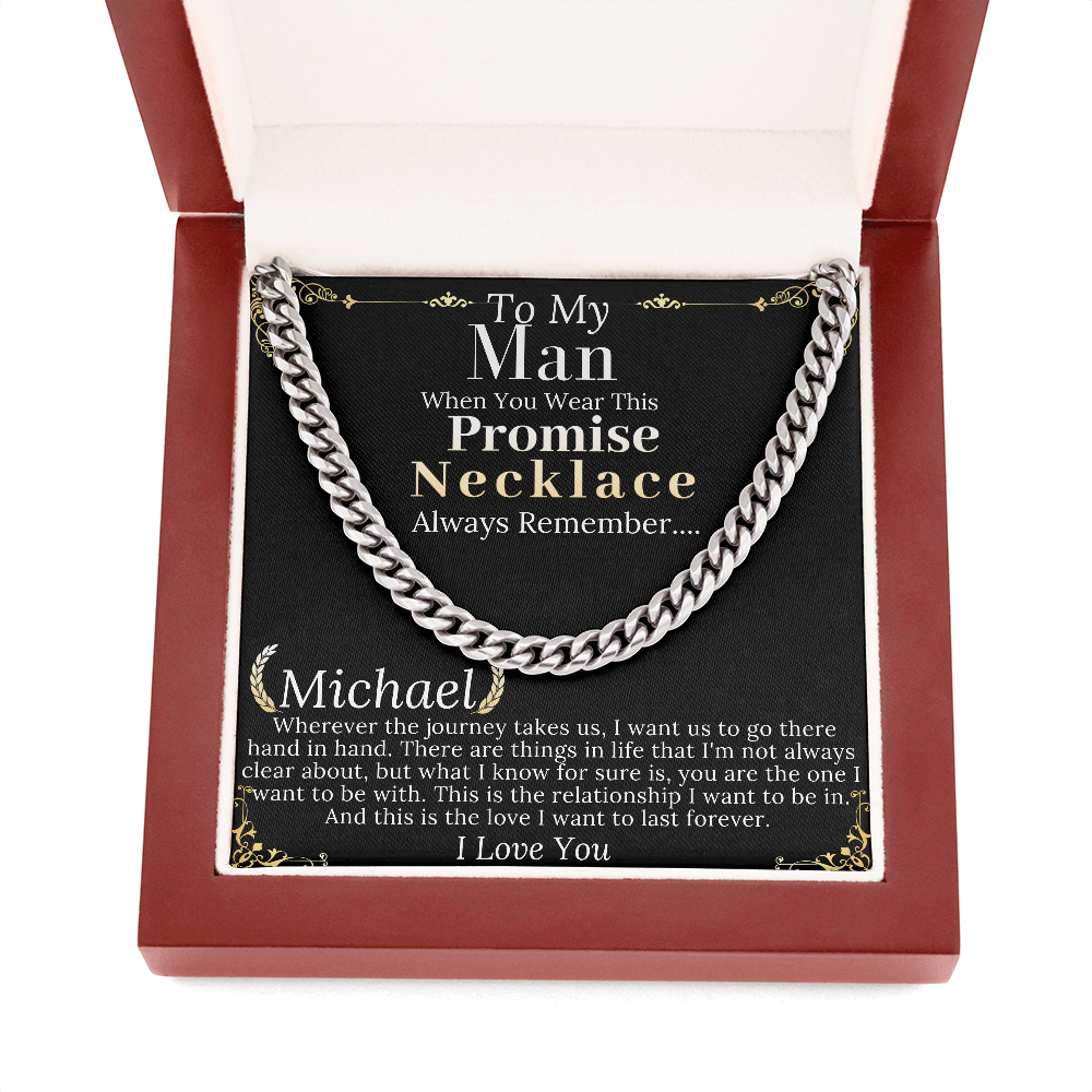 Promise Necklace for Him, Promise Gifts for Him, Promise Necklace for Boyfriend from Girlfriend, Love Gifts, Boyfriend Christmas Gift #0944