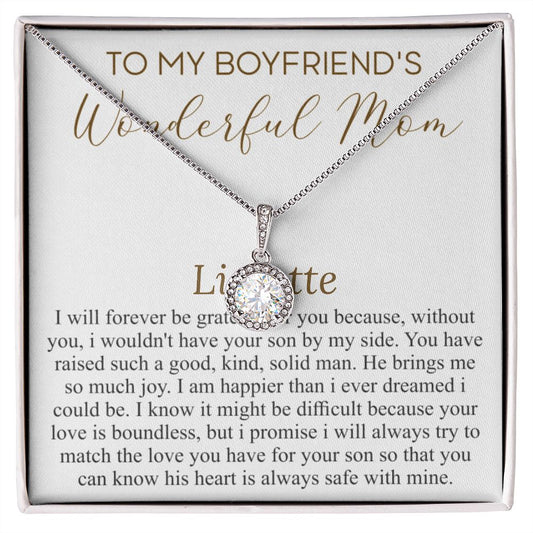 Personalized Necklace Gift For Boyfriend's Mom, Christmas Gift For Boyfriend's Mom, Boyfriends Mom Birthday Gift, Gift for Mother In Law Lizzette