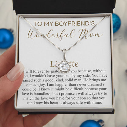 Personalized Necklace Gift For Boyfriend's Mom, Christmas Gift For Boyfriend's Mom, Boyfriends Mom Birthday Gift, Gift for Mother In Law Lizzette