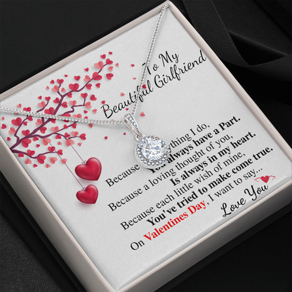 To My Girlfriend Necklace, Valentines Day Gift For Girlfriend, Jewelry for Girlfriend, Girlfriend Necklace, Romantic Gift From Boyfriend