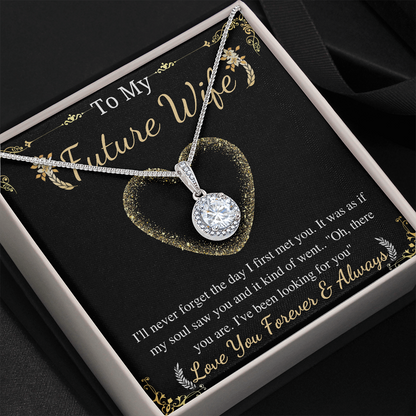 To My Fiance Necklace, Bride to be Gift, Romantic Fiancee Jewelry, Necklace for Fiancee, Jewelry Gift For Her, Future Wife Birthday Gift